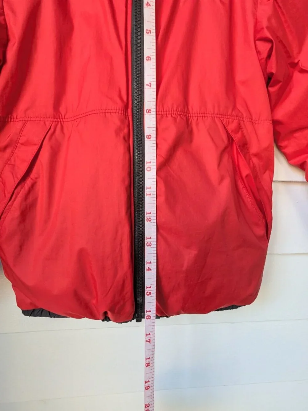 THE NORTH FACE 550 DOWN REVERSIBLE HOODED PUFFER JACKET TODDLER BOY 5T RED BLACK